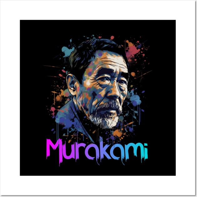Murakami portrait Wall Art by MindGlowArt